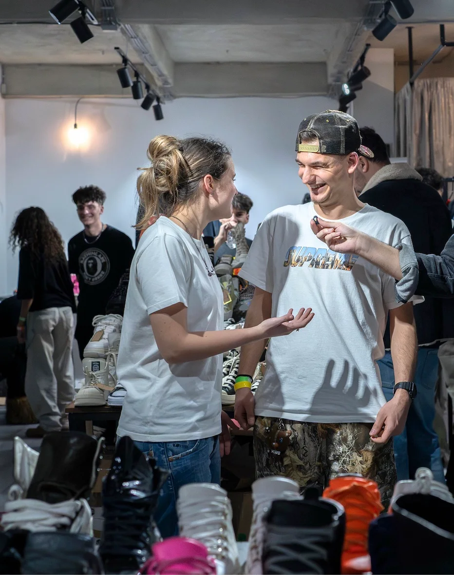 The founders of Vintage Market Scânteia at one of the editions
