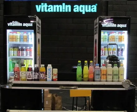 The Vitamin Aqua stand at the Christmas edition